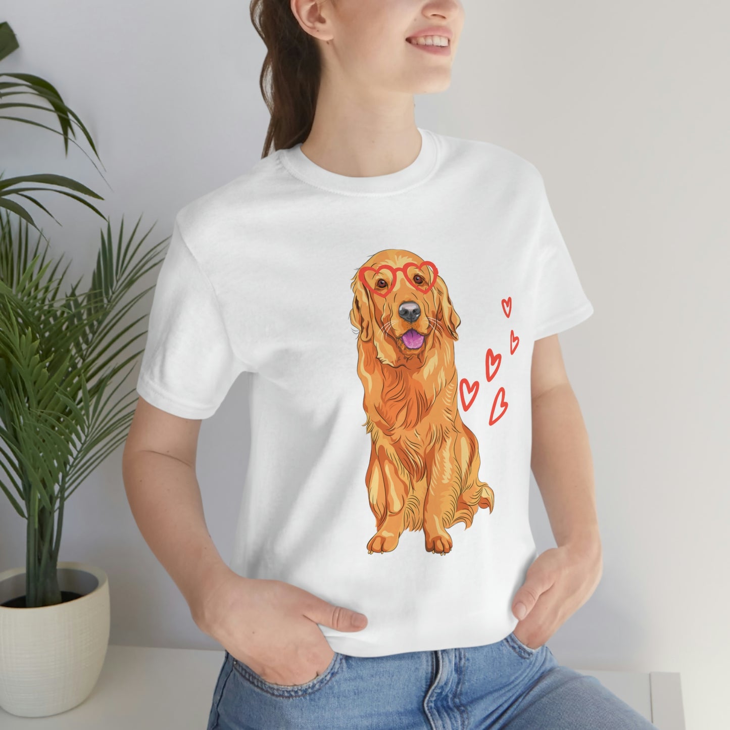 valentines Day Golden Retriever Tshirt