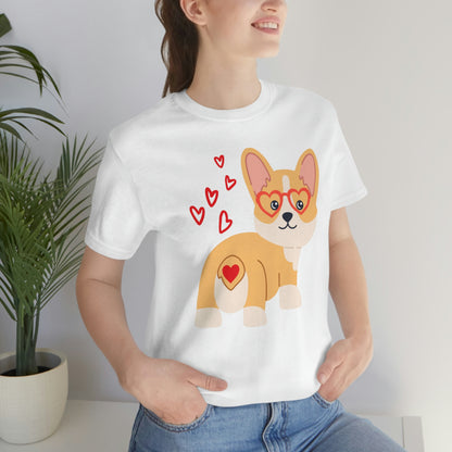 Corgi fluff and love Vday shirts