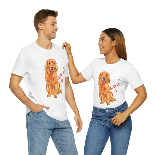 valentines Day Golden Retriever Tshirt