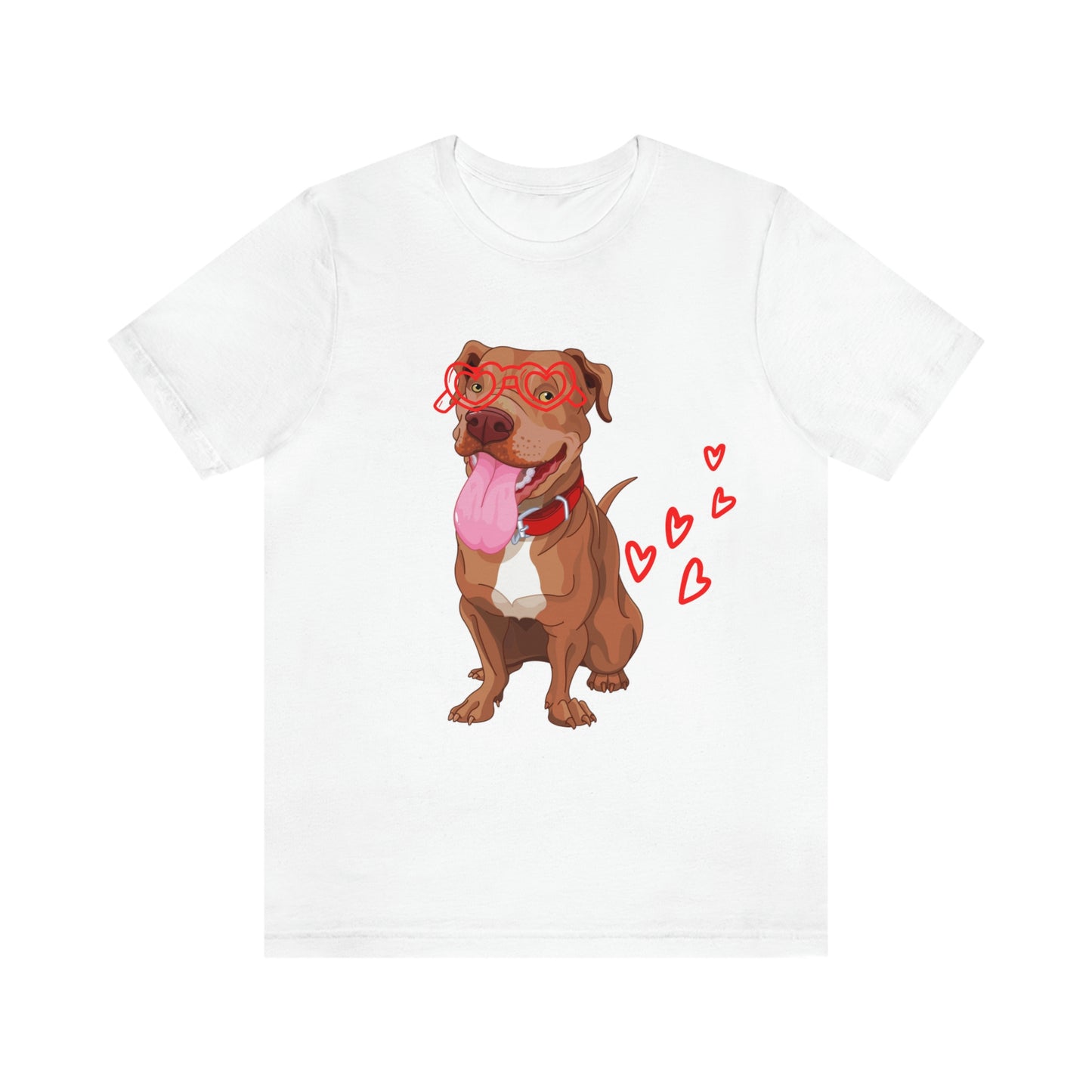 Valentines Day pitbull  Short Sleeve Tee