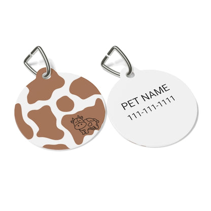 Cow print Custom Pet ID